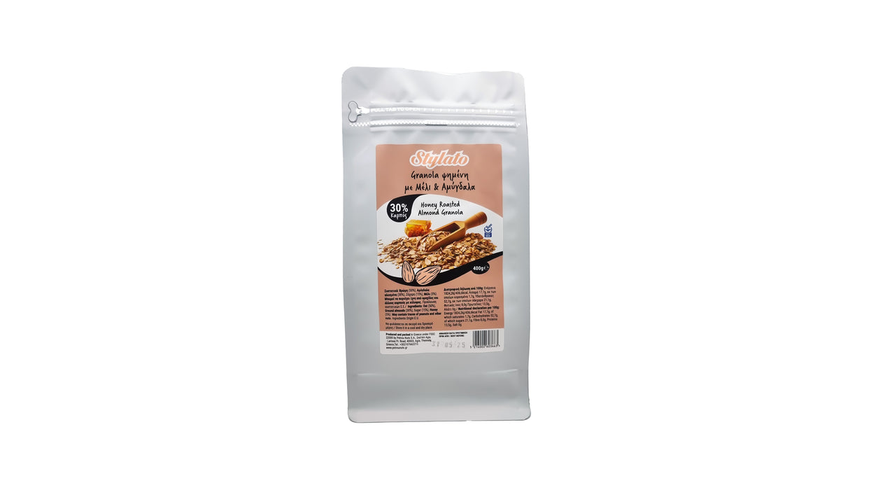 Stylato Γκρανόλα Ψημένη Με Μέλι & Αμύγδαλα 400 g