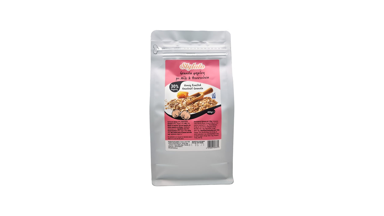 Stylato Γκρανόλα Ψημένη Με Μέλι & Φουντούκια 400 g